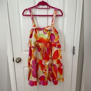 NWT Farm Rio Cashew Juice Mini Dress Sz LG